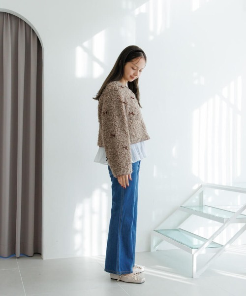 flower（フラワー）の「デイリーフレアデニム（デニムパンツ・レディース・ネイビー/ブルー・SMALL/MEDIUM）」の13枚目の写真