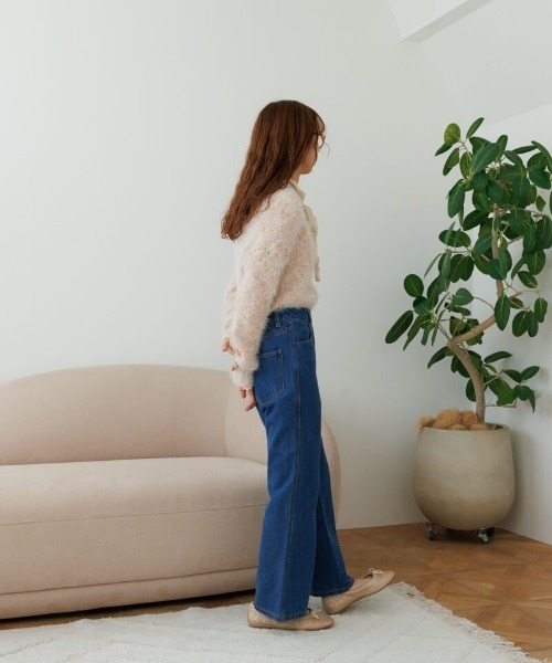 flower（フラワー）の「デイリーフレアデニム（デニムパンツ・レディース・ネイビー/ブルー・SMALL/MEDIUM）」の17枚目の写真