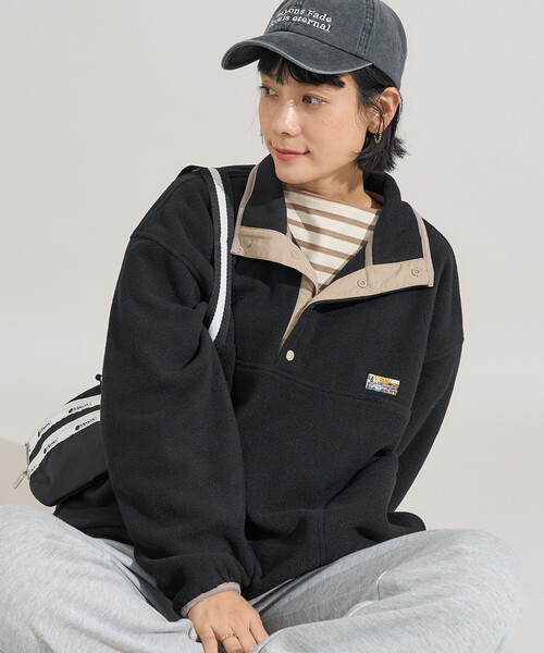 セール】配色 フリース アノラックプルオーバー（ブルゾン）｜FREAK'S