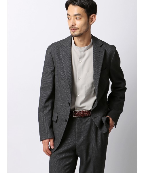 SUIT SQUARE（スーツスクエア）の「スマみえジャケット ウォッシャブル ストレッチ 防シワ CROSS MOVA バーズアイ（スーツジャケット・メンズ・グレー/ネイビー・SS/S/M/L/LL/3L）」の14枚目の写真