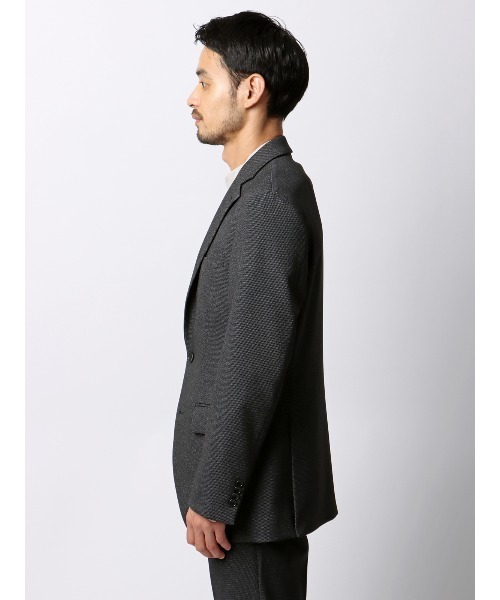 SUIT SQUARE（スーツスクエア）の「スマみえジャケット ウォッシャブル ストレッチ 防シワ CROSS MOVA バーズアイ（スーツジャケット・メンズ・グレー/ネイビー・SS/S/M/L/LL/3L）」の16枚目の写真