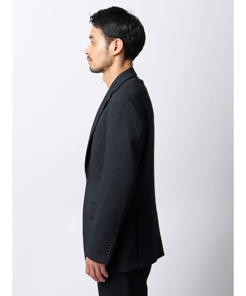 SUIT SQUARE（スーツスクエア）の「スマみえジャケット ウォッシャブル ストレッチ 防シワ CROSS MOVA バーズアイ（スーツジャケット・メンズ・グレー/ネイビー・SS/S/M/L/LL/3L）」の6枚目の写真