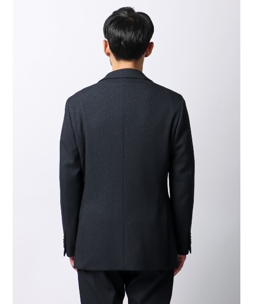 SUIT SQUARE（スーツスクエア）の「スマみえジャケット ウォッシャブル ストレッチ 防シワ CROSS MOVA バーズアイ（スーツジャケット・メンズ・グレー/ネイビー・SS/S/M/L/LL/3L）」の7枚目の写真