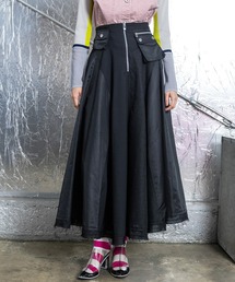 AULA AILA | 【セットアップ着用可】3マテリアルサーキュラーロングスカート(スカート)
