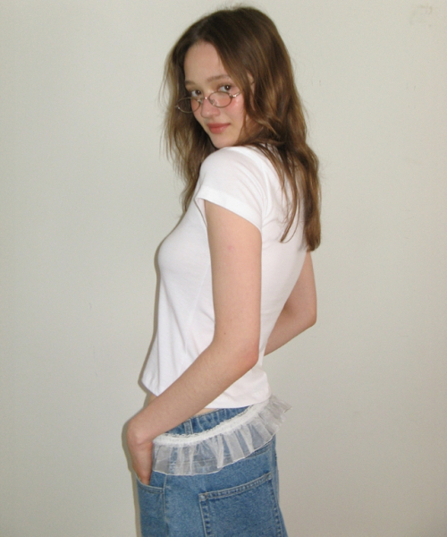 RONRON(ロンロン)の「R STITCH SHORT SLEEVE T SHIRT WHITE(Tシャツ/カットソー・レディース・その他・FREE)」の5枚目の写真