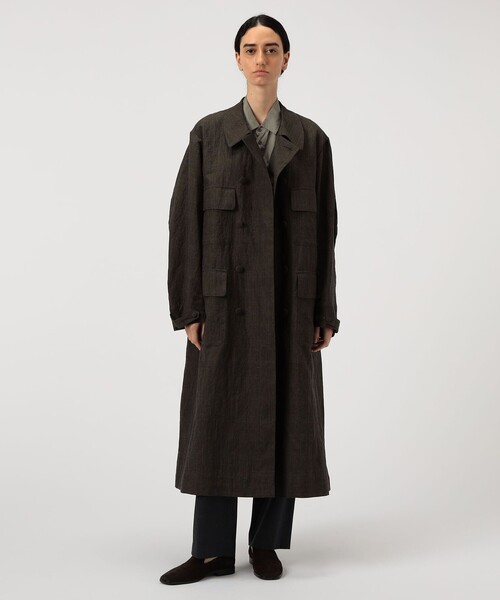 未使用美品　Haversack ATTIRE ロングコート HAVERSACK ATTIRE -Ombre Striped Jacquard coat- 360度どこから見ても