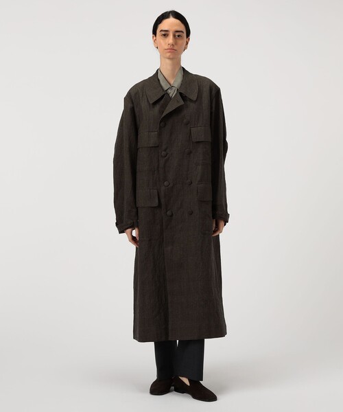 HAVERSACK ウールリネングレンチェック アトリエコート（その他