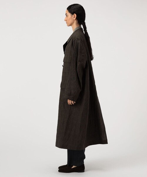 HAVERSACK ウールリネングレンチェック アトリエコート（その他