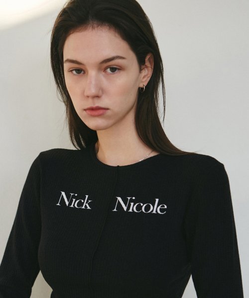 NICK&NICOLE(ニックアンドニコール)の「NICOLE SIGNATURE SLIM KNIT_BLACK(ニット/セーター・レディース・その他・FREE)」の2枚目の写真