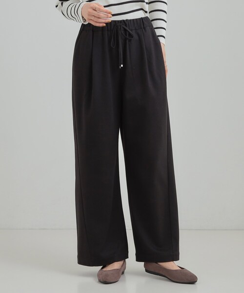 SHOO・LA・RUE（シューラルー）の「【あったか/S-LL】ゆるっとリラクシーに イージーワイドパンツ（その他パンツ・レディース・ブラック/グレー/ダークブラウン・01/02/03/04）」の13枚目の写真