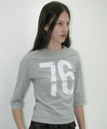 PARTIMENTO WOMEN | 76 プリンテッド フットボール T_メランジ(Tシャツ/カットソー)