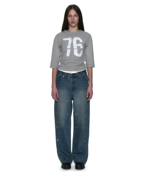 PARTIMENTO WOMEN(パルティメントウィメン)の「76 プリンテッド フットボール T_メランジ(Tシャツ/カットソー・レディース・その他・SMALL/MEDIUM)」の2枚目の写真