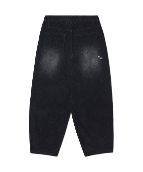 NOMANUAL（NOMANUAL）の「WAVE CURVED CORDUROY PANTS - BLACK（その他パンツ・レディース・その他・SMALL/MEDIUM/LARGE/X-LARGE）」の2枚目の写真