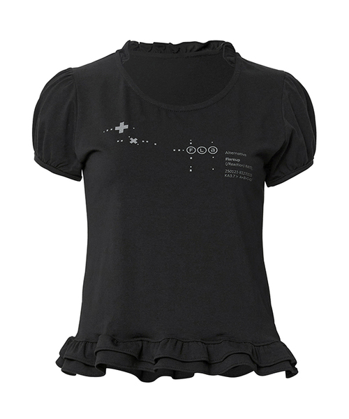 FLAREUP(フレアアップ)の「Muta Frill Puff T-Shirt (FL-168_Black)(Tシャツ/カットソー・レディース・ブラック・1/2)」の1枚目の写真