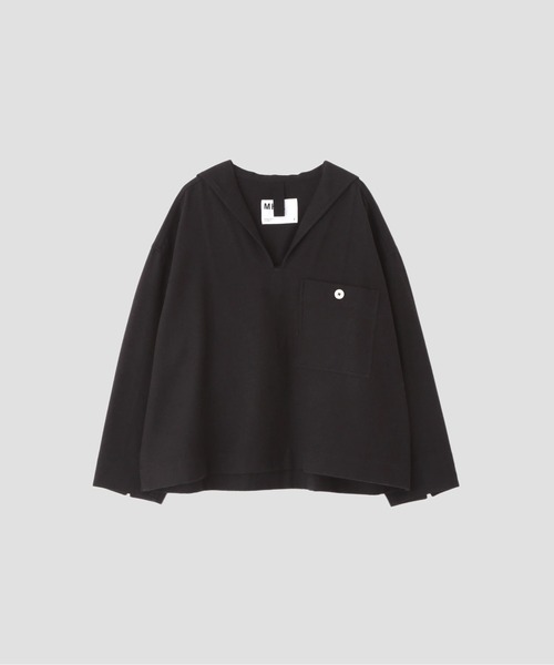 MHL.（エムエイチエル）の「FELTED WOOL SHIRTING（シャツ/ブラウス・レディース・ブラック・1/2）」の6枚目の写真