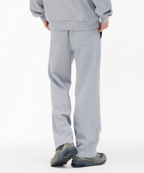 ユニセックスエッセンシャルストレートパンツ-グレー（スウェット