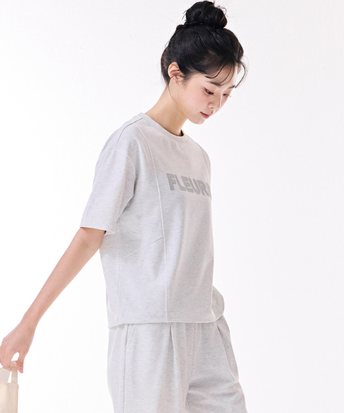 CHASECULT（チェイスカルト）の「女性クーリングコットン切替半袖Tシャツ-DBRG5877D0B（Tシャツ/カットソー・レディース・ライトグレー・85/90）」の3枚目の写真