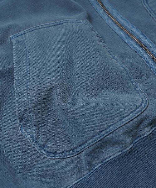 FRIZMWORKS(フリズムワークス)の「OG PIGMENT DYEING HOOD ZIPUP PARKA _ BLUE(パーカー・レディース・その他・LARGE/X-LARGE/SMALL/MEDIUM)」の6枚目の写真
