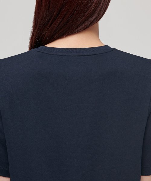 MUSINSA STANDARD WOMAN（ムシンサスタンダードウーマン）の「ウィメンズクルーネックロングTシャツドレス[ネイビー]（ワンピース・レディース・その他・SMALL/MEDIUM/LARGE/X-SMALL）」の4枚目の写真