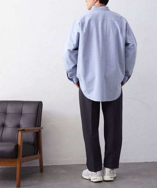 MYRTH(マイルス)の「【MYRTH】ビッグシルエットオックスフォードシャツ(シャツ/ブラウス・メンズ・グレイッシュベージュ/ブルー・L/M/XL)」の19枚目の写真