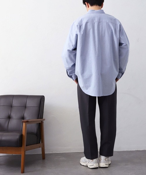 MYRTH(マイルス)の「【MYRTH】ビッグシルエットオックスフォードシャツ(シャツ/ブラウス・メンズ・グレイッシュベージュ/ブルー・L/M/XL)」の21枚目の写真