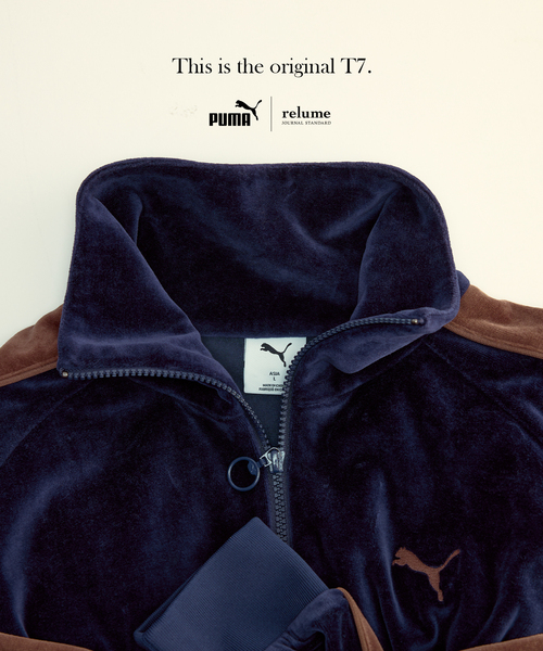 PUMA（プーマ）の「《WEB限定》PUMA / プーマ 別注 ”T7” ベロア トラックジャケット（その他トップス・メンズ・ネイビー・LARGE/X-LARGE）」の2枚目の写真