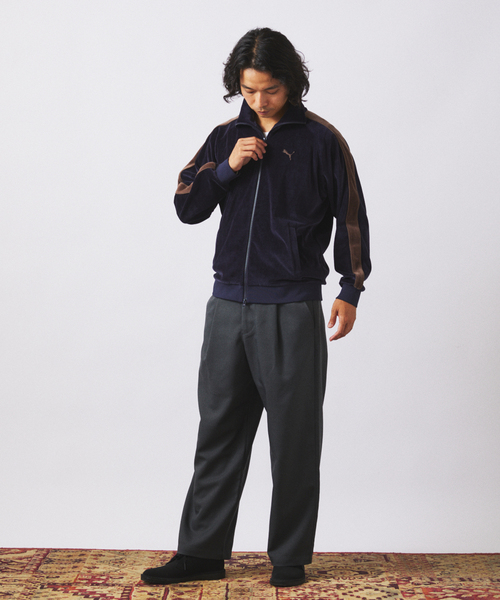 PUMA（プーマ）の「《WEB限定》PUMA / プーマ 別注 ”T7” ベロア トラックジャケット（その他トップス・メンズ・ネイビー・LARGE/X-LARGE）」の15枚目の写真