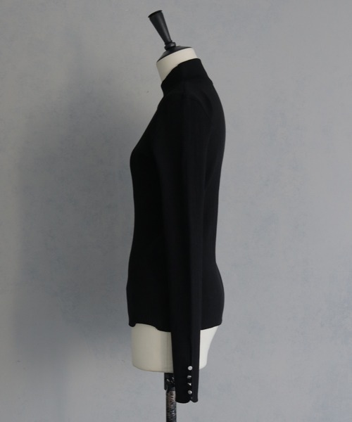 &g'aime(アンジェム)の「【&g'aime 】ベーシックリブタートルニット Basic Rib Turtleneck Knit(ニット/セーター・レディース・ブラック/ホワイト/チャコールグレー/ブルー・FREE)」の7枚目の写真