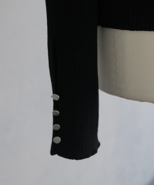 &g'aime(アンジェム)の「【&g'aime 】ベーシックリブタートルニット Basic Rib Turtleneck Knit(ニット/セーター・レディース・ブラック/ホワイト/チャコールグレー/ブルー・FREE)」の10枚目の写真