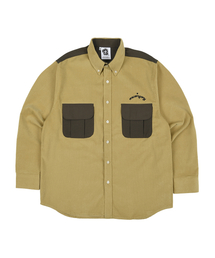 ERSCO（イーアルエスコ）の「ツーポケットコーデュロイシャツ_マスタード（シャツ/ブラウス）」