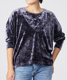 【Keena/キーナ】【2枚セット】レイヤーVトップス/トップス/レイヤード/ベロア【WEB限定】
