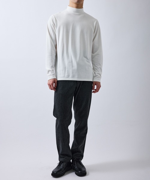 ADAM ET ROPE'（アダムエロペ）の「ダンボールポンチモックネック（Tシャツ/カットソー・メンズ・ホワイト/ブラック・M/LL/L）」の15枚目の写真