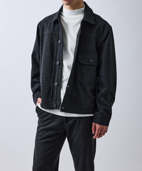 ADAM ET ROPE'（アダムエロペ）の「ダンボールポンチモックネック（Tシャツ/カットソー・メンズ・ホワイト/ブラック・M/LL/L）」の12枚目の写真