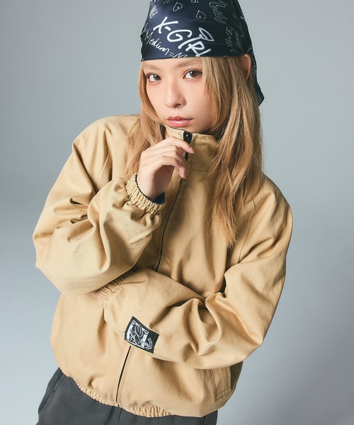 X-girl（エックスガール）の「DOUBLE FACE REVERSIBLE JACKET（ナイロンジャケット・レディース・ネイビー/ブラック・S/M）」の6枚目の写真