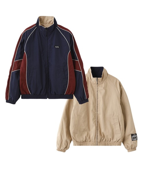 X-girl（エックスガール）の「DOUBLE FACE REVERSIBLE JACKET（ナイロンジャケット・レディース・ネイビー/ブラック・S/M）」の11枚目の写真