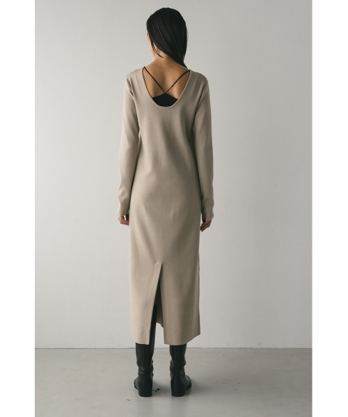 2ピースバルーンペプラムニットワンピース（ワンピース）｜STYLEMIXER