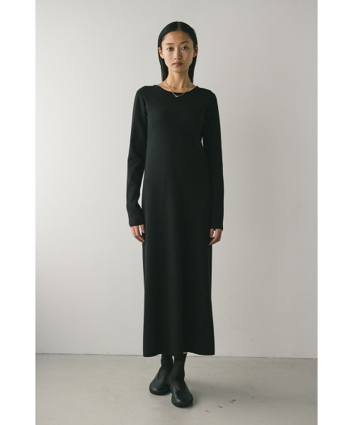 STYLEMIXER(スタイルミキサー)の「2ピースバルーンペプラムニットワンピース(ワンピース・レディース・ベージュ/マジェンタ/ブラック・SMALL/MEDIUM)」の5枚目の写真
