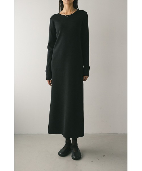 STYLEMIXER(スタイルミキサー)の「2ピースバルーンペプラムニットワンピース(ワンピース・レディース・ベージュ/マジェンタ/ブラック・SMALL/MEDIUM)」の6枚目の写真