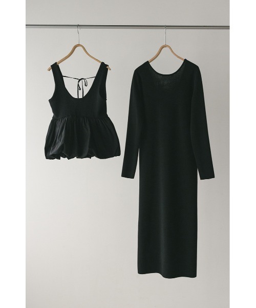 STYLEMIXER(スタイルミキサー)の「2ピースバルーンペプラムニットワンピース(ワンピース・レディース・ベージュ/マジェンタ/ブラック・SMALL/MEDIUM)」の19枚目の写真