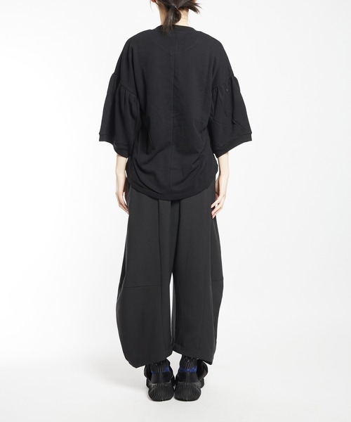 gomme（ゴム）の「ギャザースリーブカーディガン（カーディガン/ボレロ・レディース・ブラック/チャコールグレー・MEDIUM）」の18枚目の写真