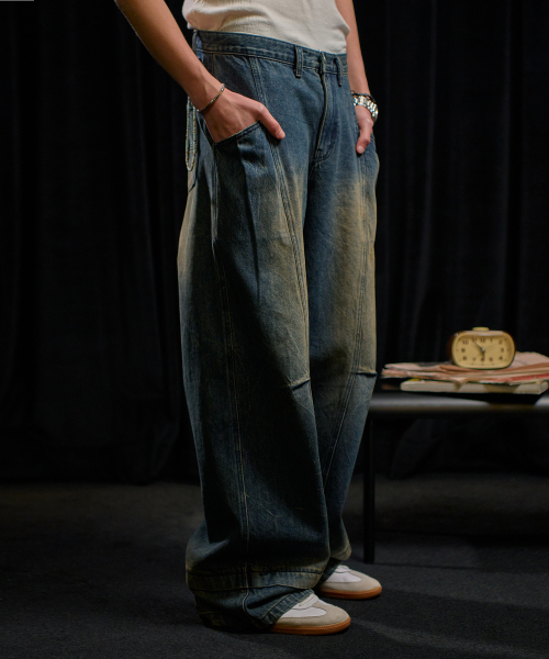 MIDSUN(ミッドサン)の「Dirt Distance Jeans-Dirt Blue(デニムパンツ・レディース・その他・MEDIUM/LARGE/X-LARGE)」の3枚目の写真