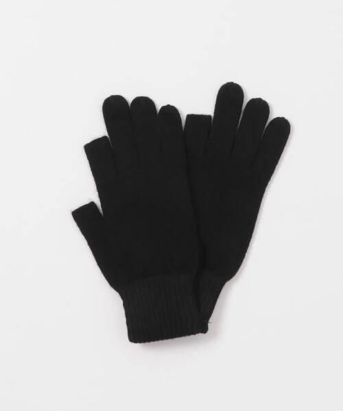 URBAN RESEARCH DOORS（アーバンリサーチドアーズ）の「カットオフニットグローブ（手袋・メンズ・ブラック/ベージュ・-）」の5枚目の写真