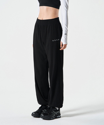 HDEX（エイチデックス）の「リブドプレーンジョガーパンツ（ブラック）（スウェットパンツ）」