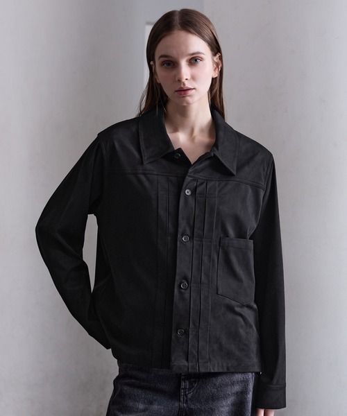 CLEL】Double Tech Fade Trucker Design Shirt / ダブルテックフェード