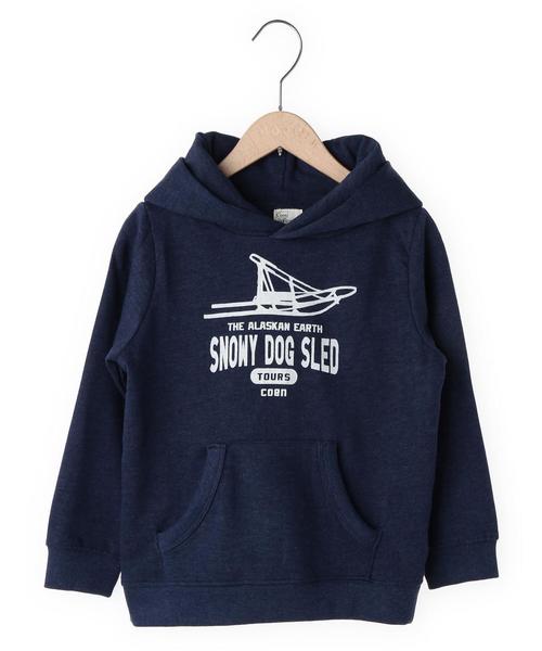 coen（コーエン）の「【coen kids】ロゴプリントプルオーバーパーカー（100～150cm)（パーカー・キッズ・オフホワイト/ネイビー・110/130/120/100/140/150）」の2枚目の写真
