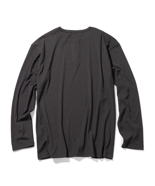 MASSNOUN(マスノウン)の「リブドヘンリーネックロングスリーブ MSILS003-DG(Tシャツ/カットソー・レディース・その他・MEDIUM/LARGE)」の2枚目の写真