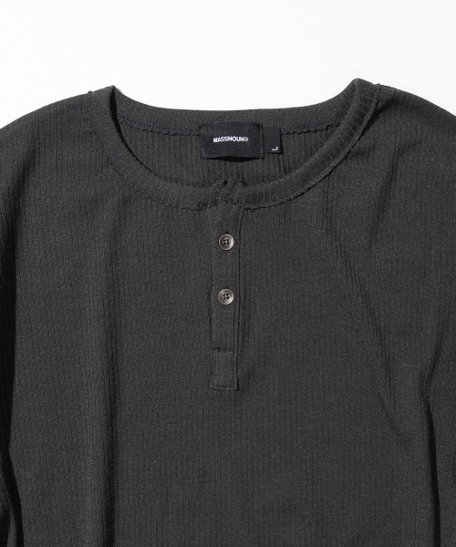 MASSNOUN(マスノウン)の「リブドヘンリーネックロングスリーブ MSILS003-DG(Tシャツ/カットソー・レディース・その他・MEDIUM/LARGE)」の3枚目の写真