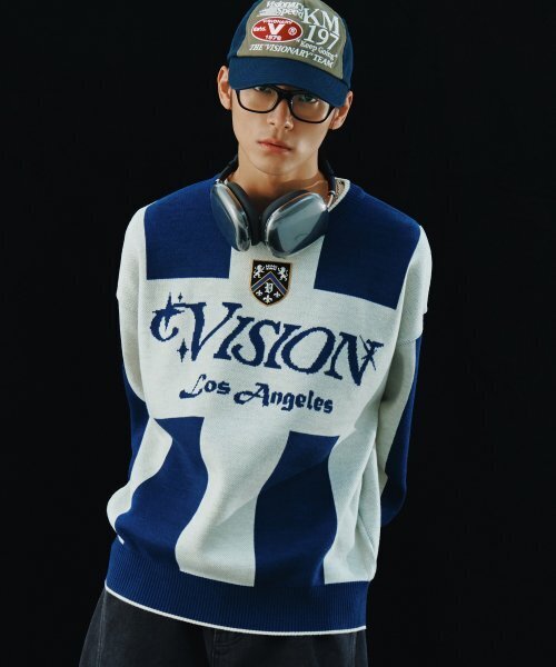 VISION STREET WEAR(ヴィジョンストリートウェア)の「VSW Football Knit Blue(ニット/セーター・レディース・その他・SMALL/MEDIUM/LARGE/X-LARGE)」の4枚目の写真