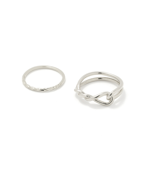 Twisted Layered Ring (SET) - Silver