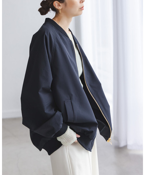 Noble ハイツイストダブルクロスMA-1ブルゾン 2026SS ネイビー36 ノーブル NOBLE 《26SS先行予約》ハイツイストダブルクロスMA－1